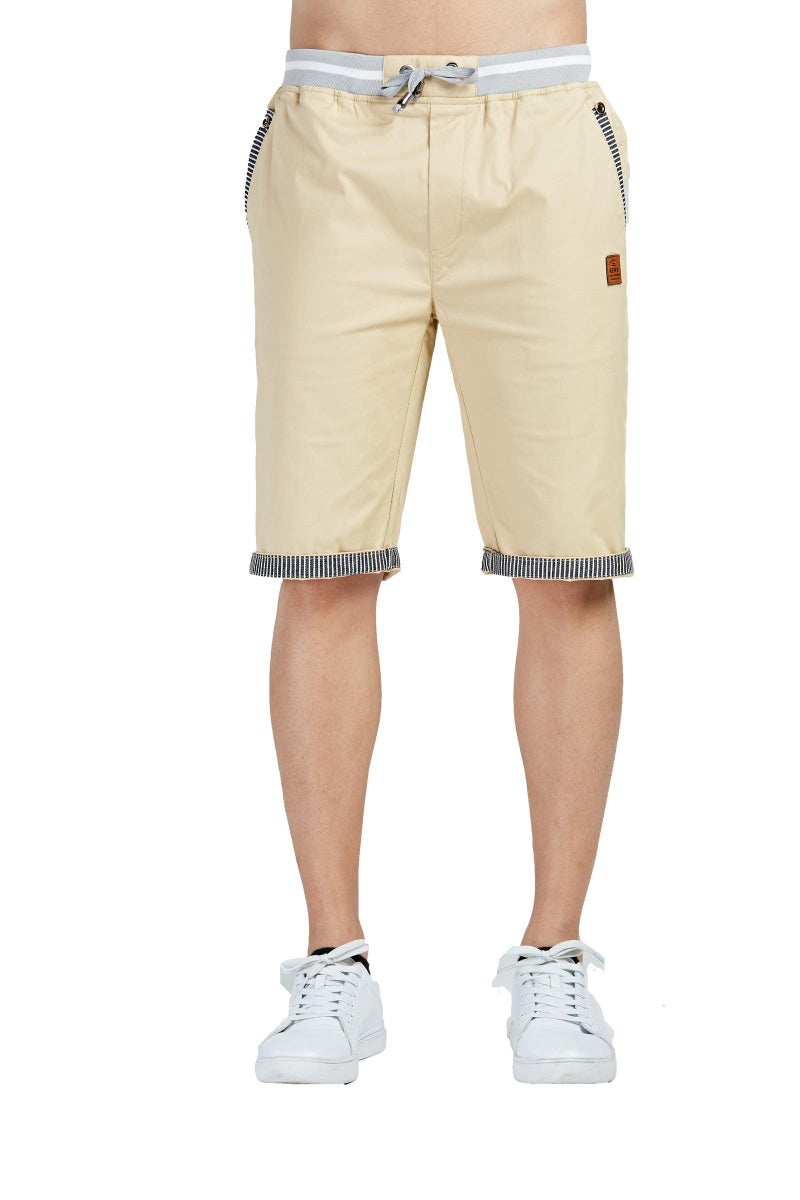 Tansozer Men's Shorts Casual Classic Fit Drawstring Summer Beach Shorts with Elastic Waist and Pockets (Khaki, XX-Large) - Image 4